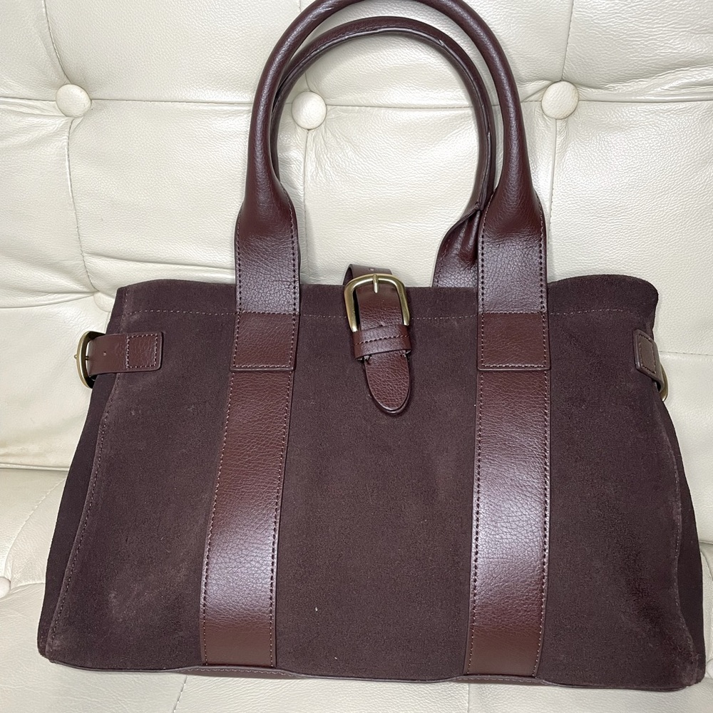 Land’s End,  Chocolate Leather & Suede Satchel